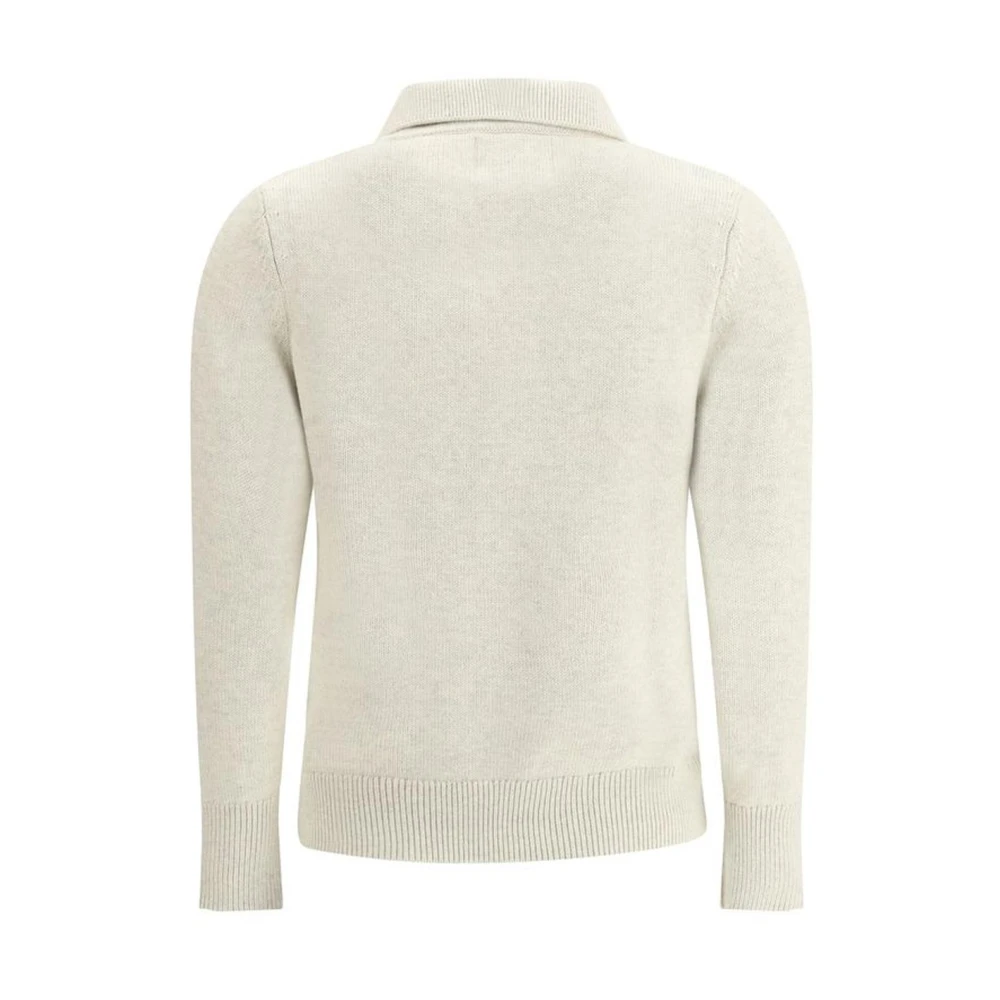 Isabel Marant Étoile Klassieke Katoenen Trui met Geribbelde Zoom White Dames