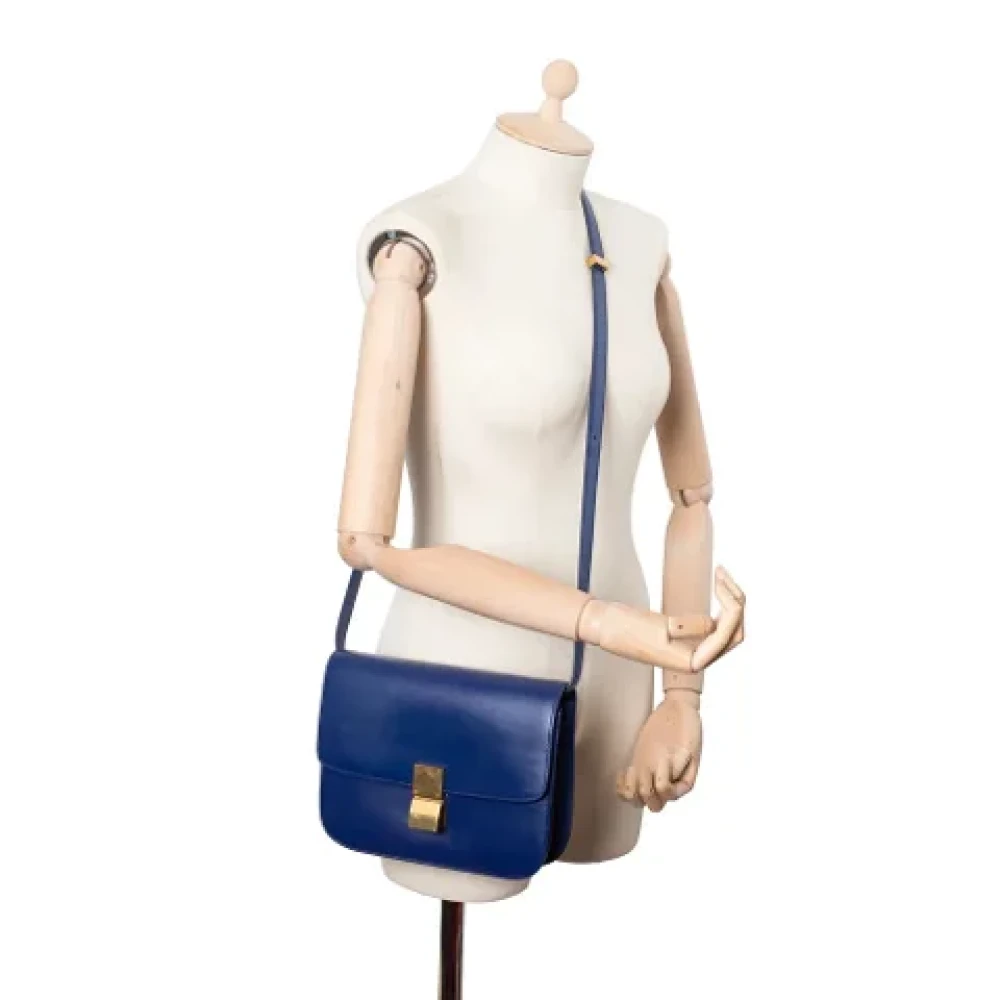 Celine Vintage Pre-owned Leather celine-bags Blue Dames
