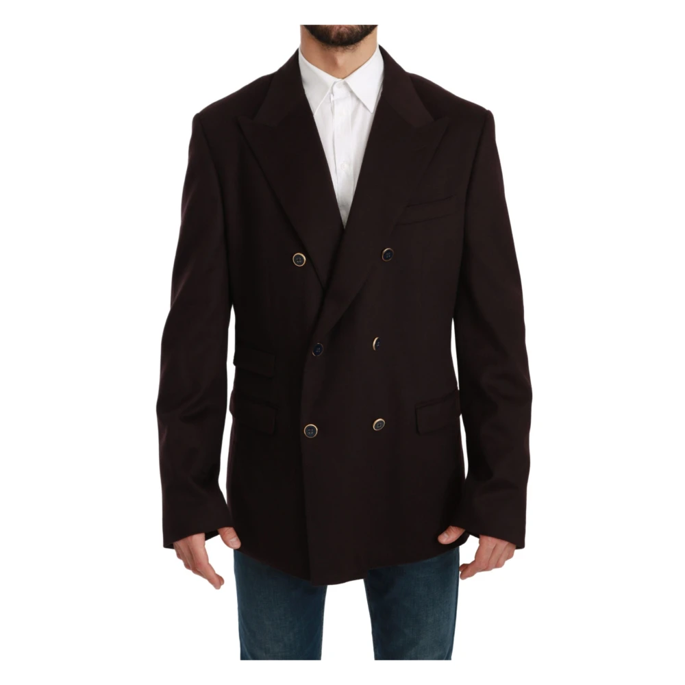 Dolce & Gabbana Bordeaux Cashmere Coat TAORMINA Blazer - IT56 | XXL - Image 2