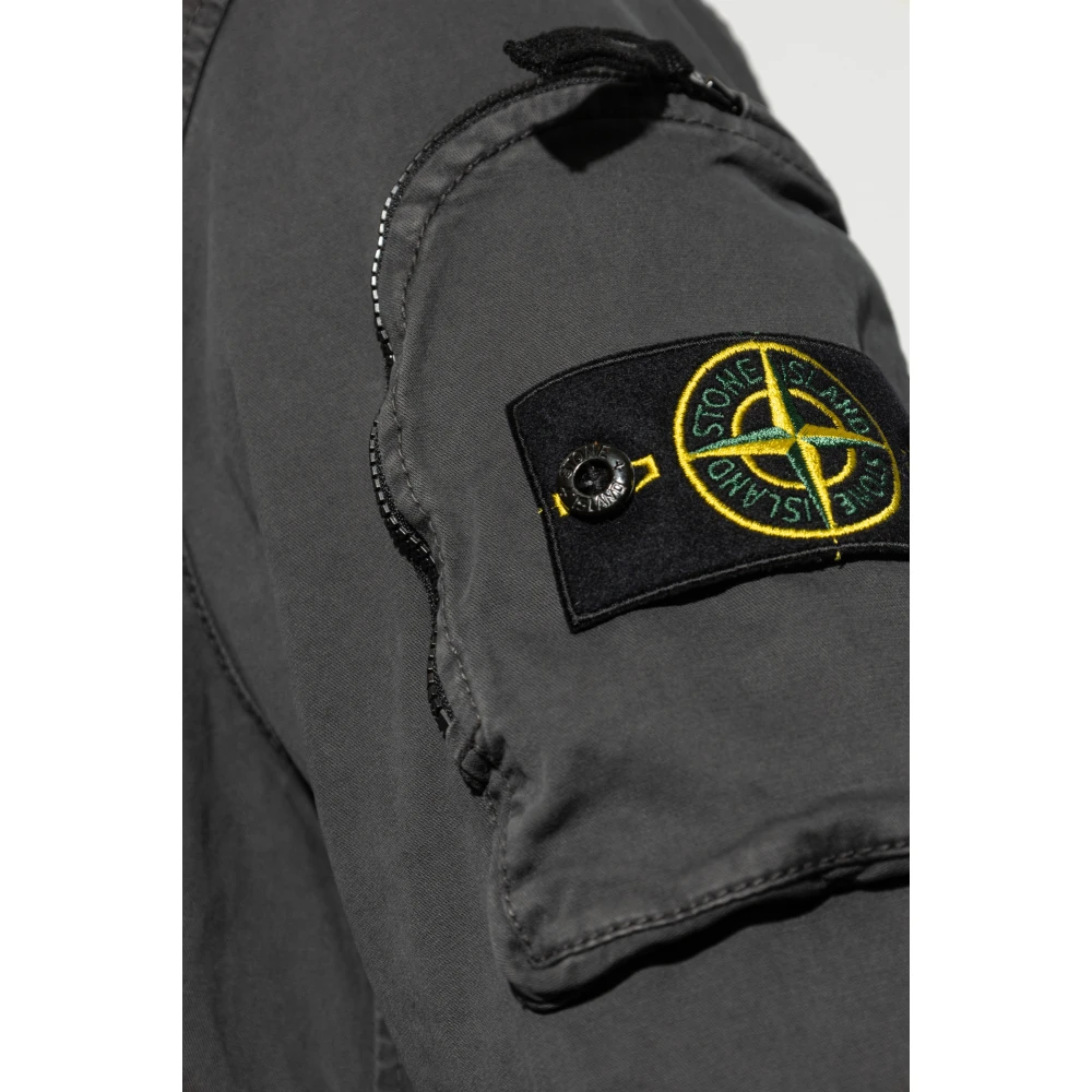 Stone Island Jas met logo Gray Heren