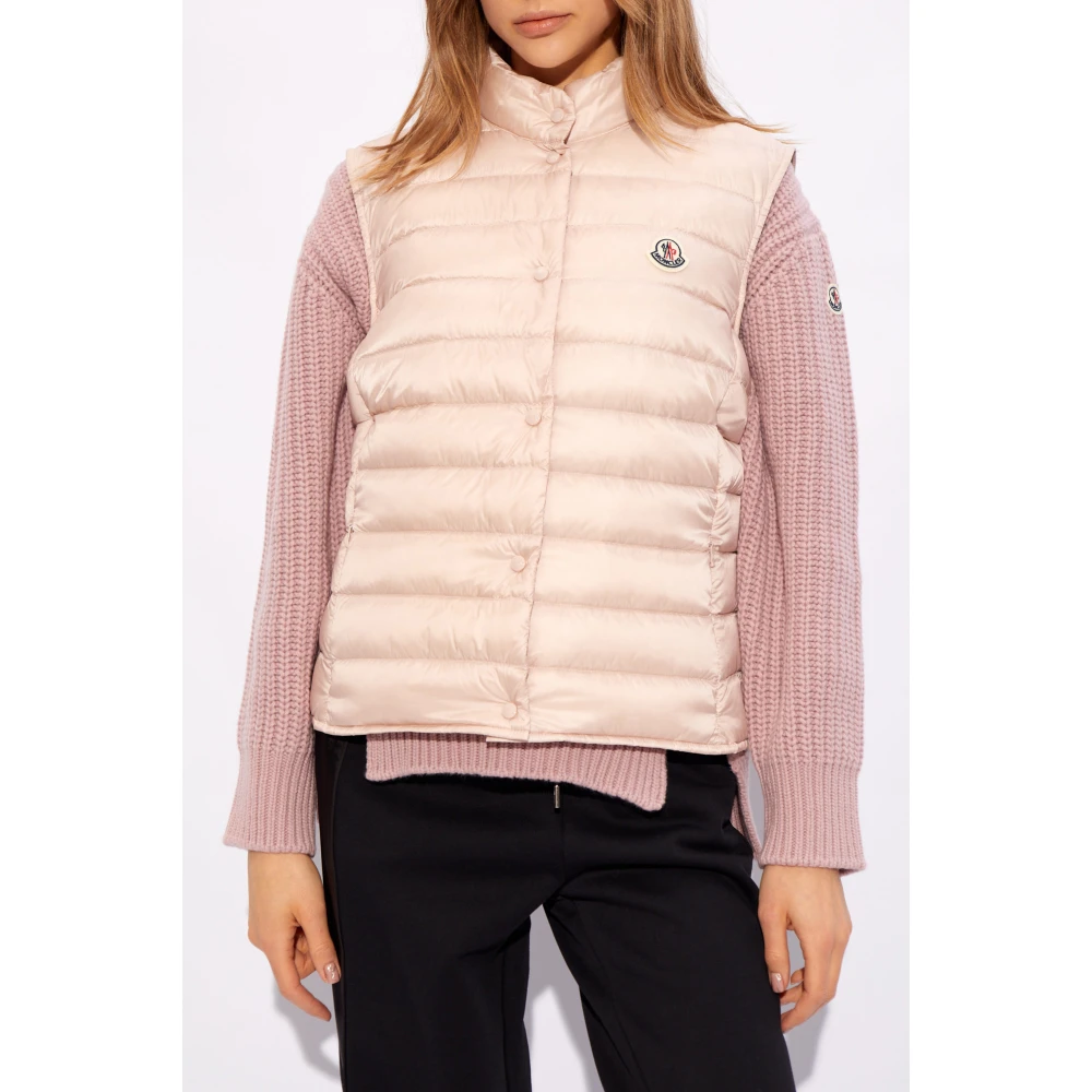 Moncler Liane vest met logo Pink Dames