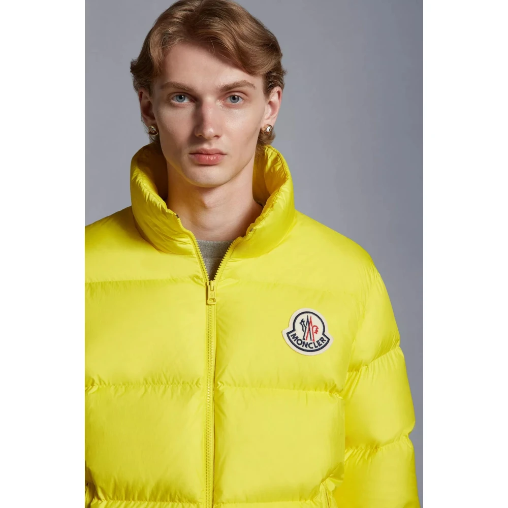 Moncler Korte Pufferjas Geel Yellow Heren