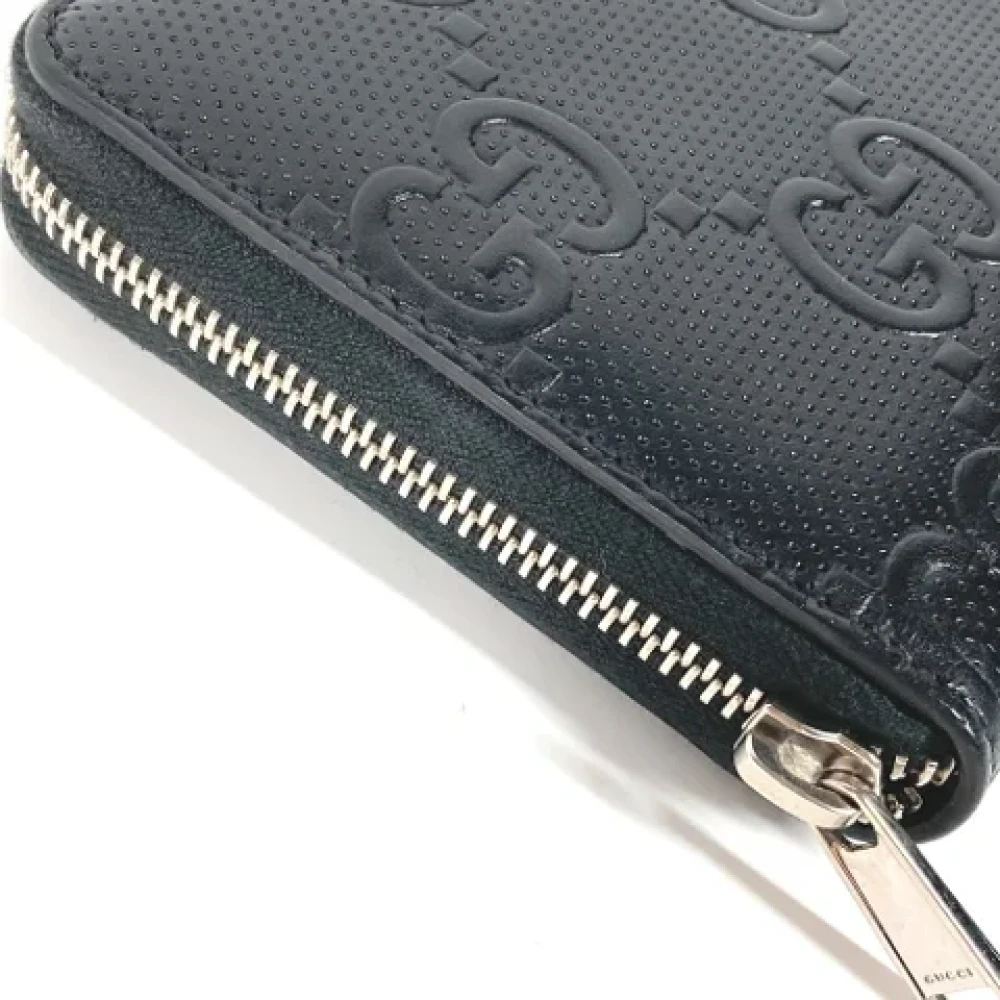 Gucci Vintage Pre-owned Leather wallets Black Heren
