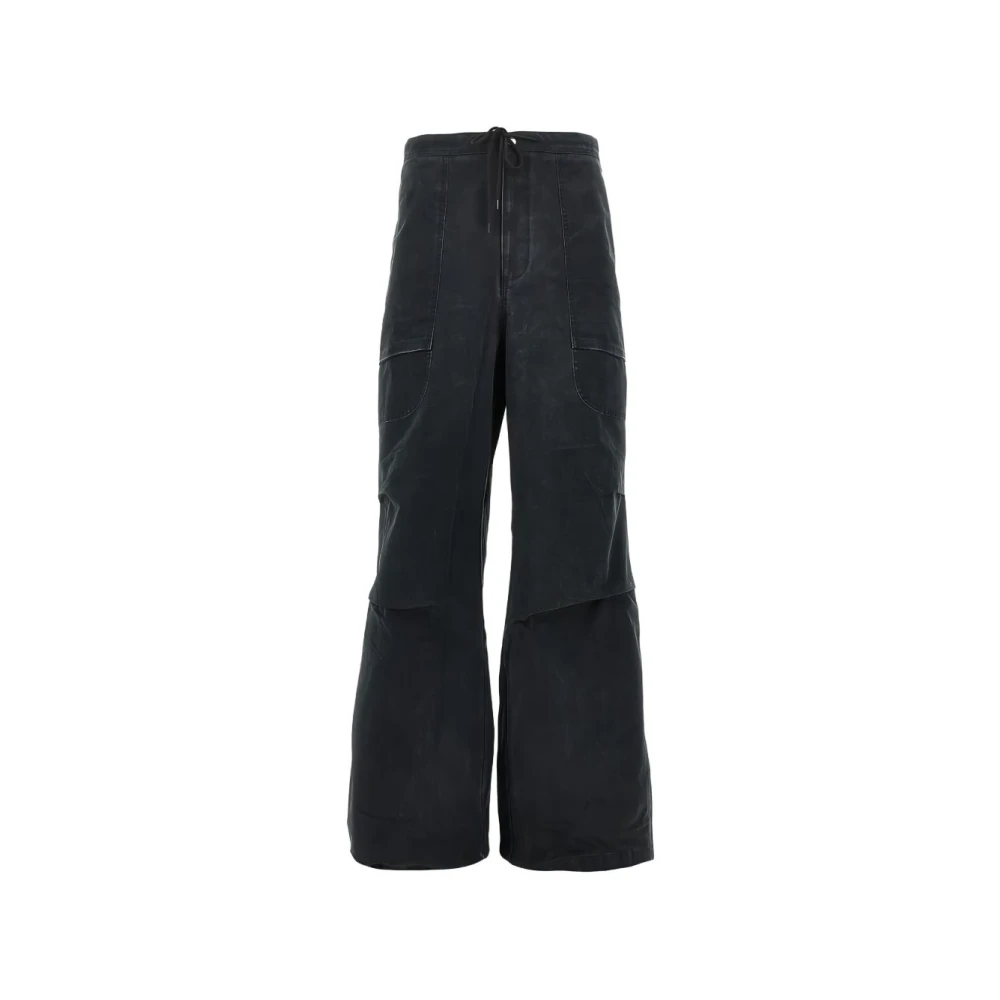 Entire Studios Men's Black Wide Trousers, L, Drawstring Trousers