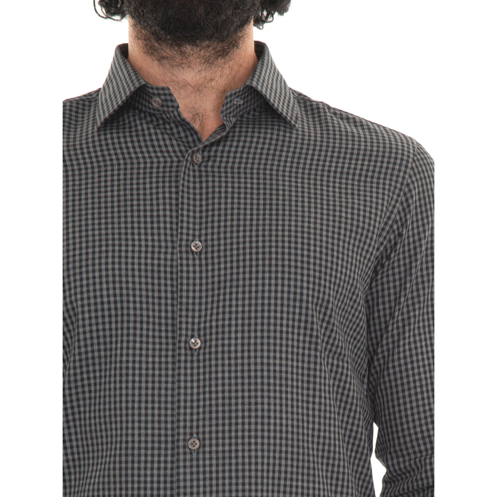 Càrrel Casual Italia Geruite Overhemd Gray Heren