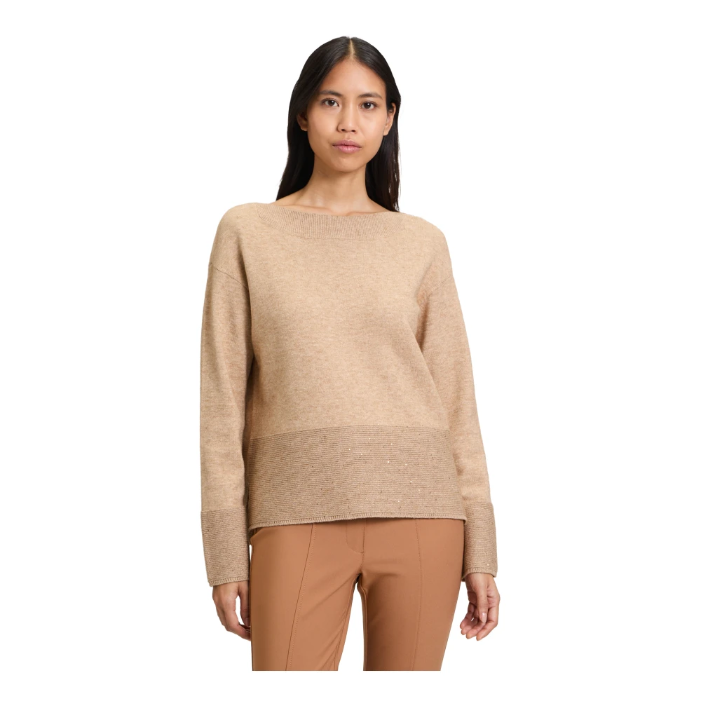 Betty Barclay Lange Mouw Gebreide Trui Beige Dames