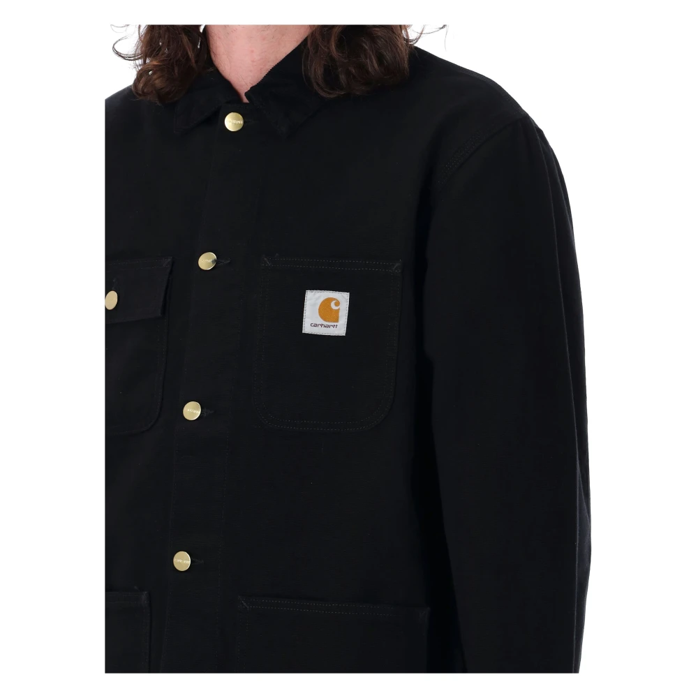 Carhartt WIP Zwart Rinsed Michigan Coat Buitenkleding Black Heren