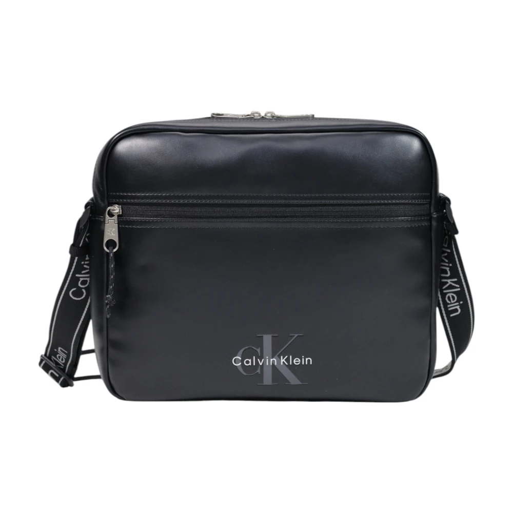 Calvin Klein , Cross Body Bags, Male, Black, One Size, Bold Logo Webbing Laptop Flight - Image 2