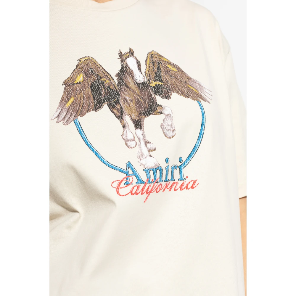 Amiri T-shirt met print Beige Dames