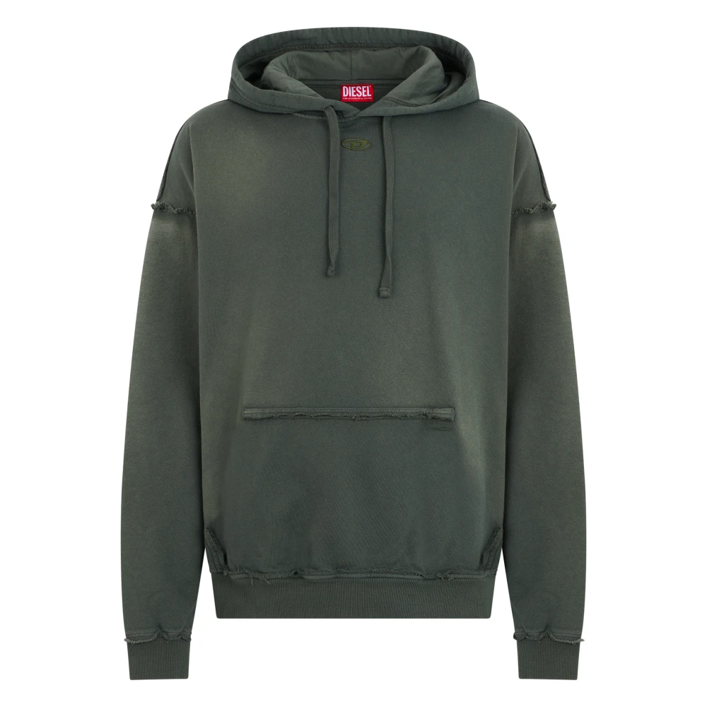 Diesel Uomo Verde - Felpa Con Cappuccio - Sweatshirts & Hoodies - L