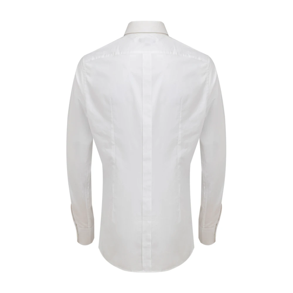Dolce & Gabbana Witte Katoenen Klassieke Overhemd White Heren