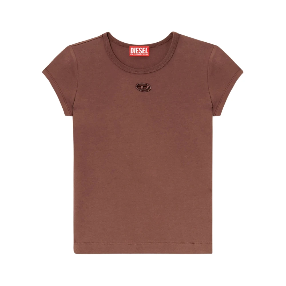 Diesel Women's Brown T-Shirt - T-Shirts - L - Tops
