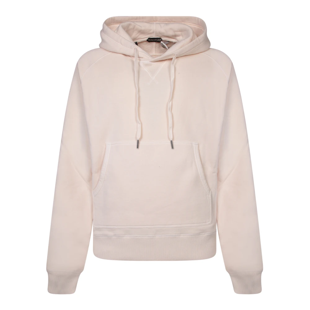 Tom Ford Witte Sweatshirt Stijlvolle Hoodie Kangoeroezak Brown Heren