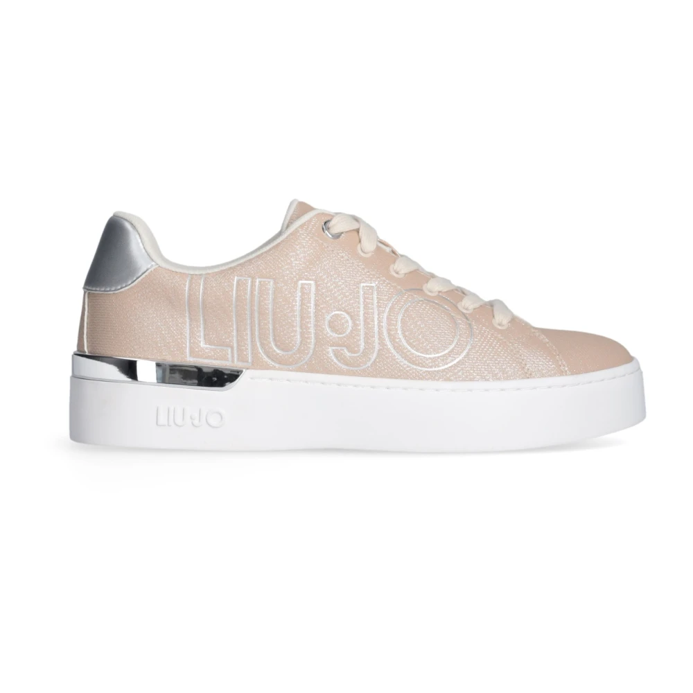 Liu Jo Silvia 907 Sneakers in Zand Saffiano Leer Dames Schoenen Beige