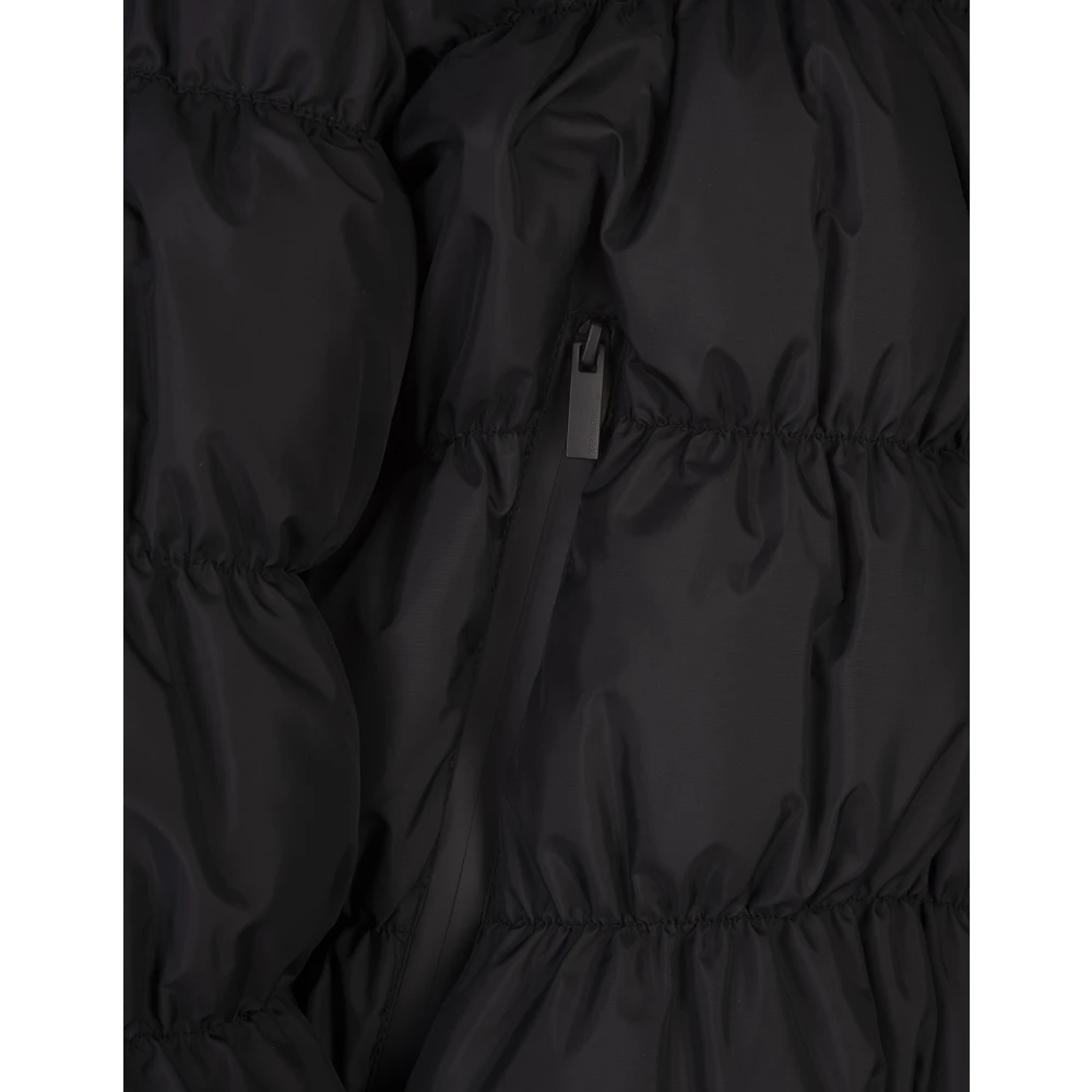 Moncler Zwarte Medonte Donsjas met Ruches Black Dames