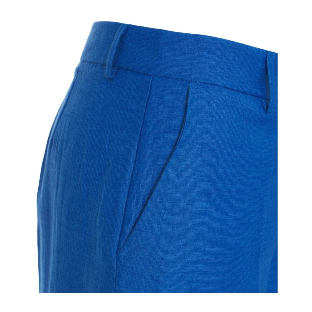 Kaos Blauwe Wijde Linnen Broek Blue Dames