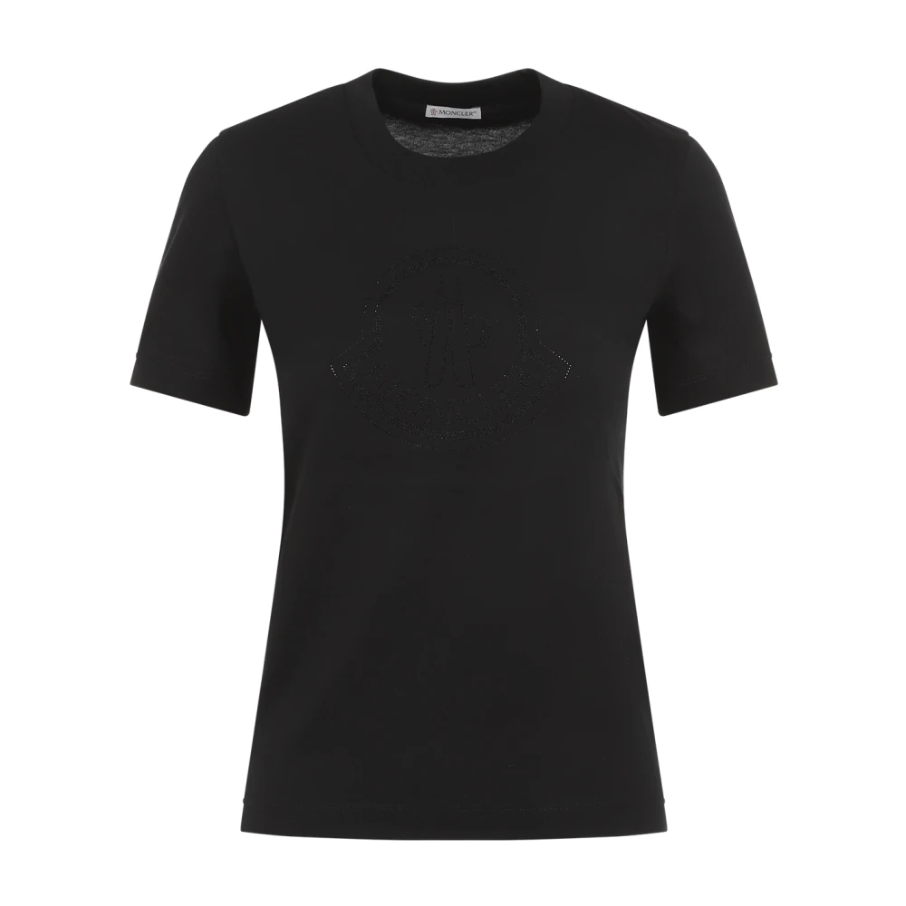 Moncler Zwarte T-shirt voor vrouwen Black Dames