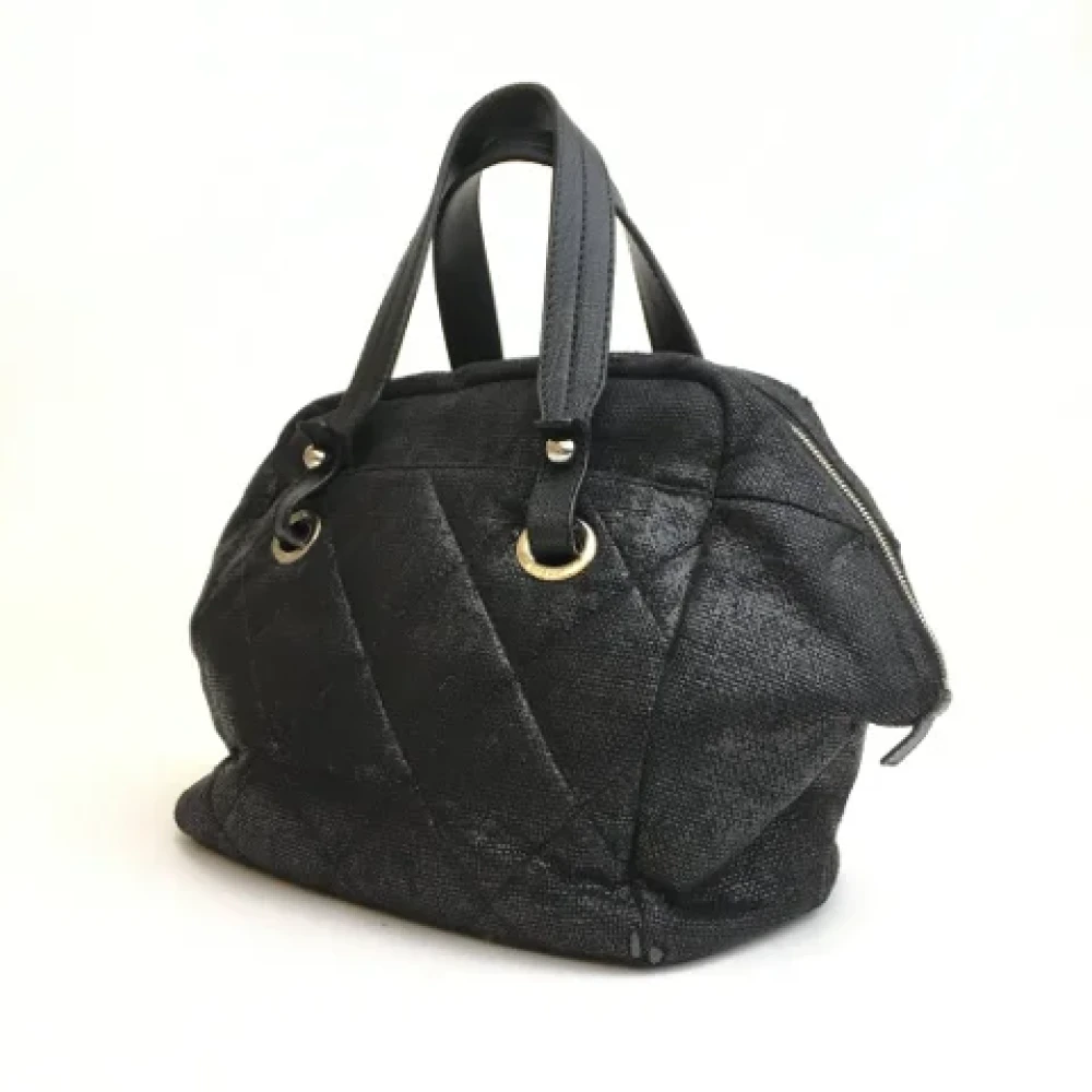 Chanel Vintage Pre-owned Fabric handbags Black Dames