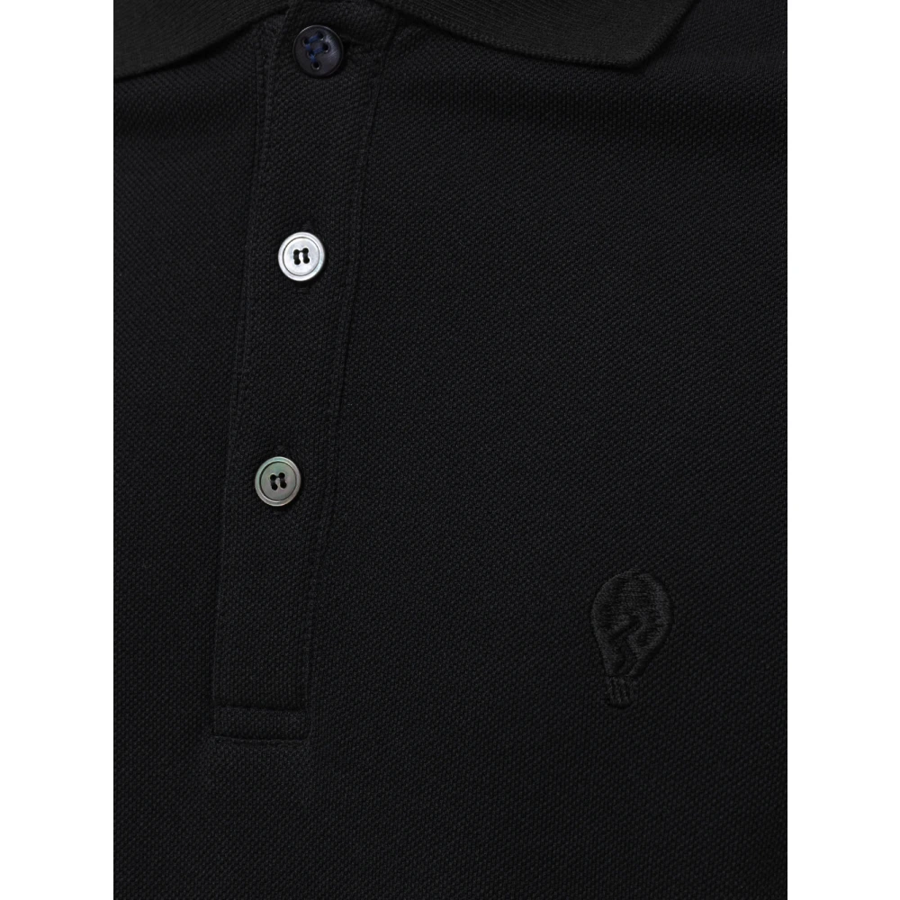 Fendi Zwarte Polo met korte mouwen Black Heren