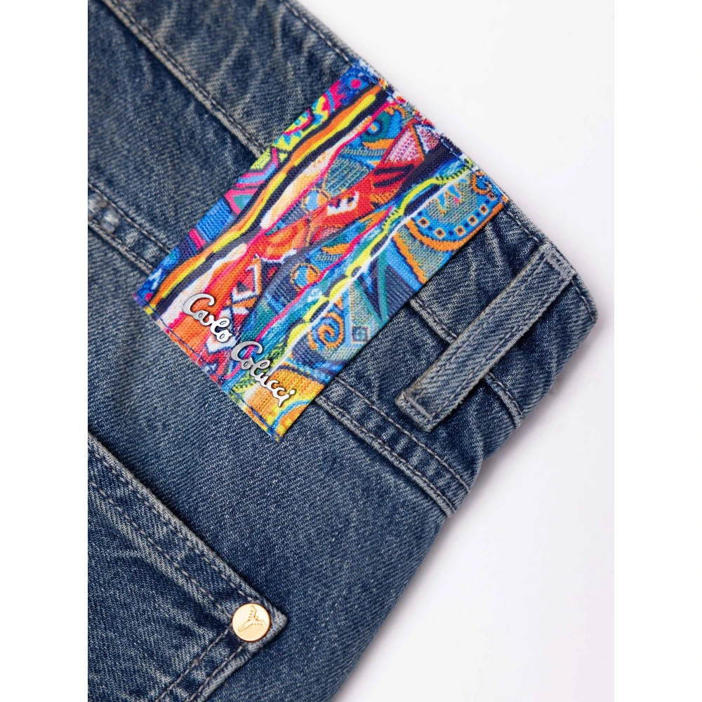 carlo colucci Premium Baggy Fit Jeans Bronx Blue Heren