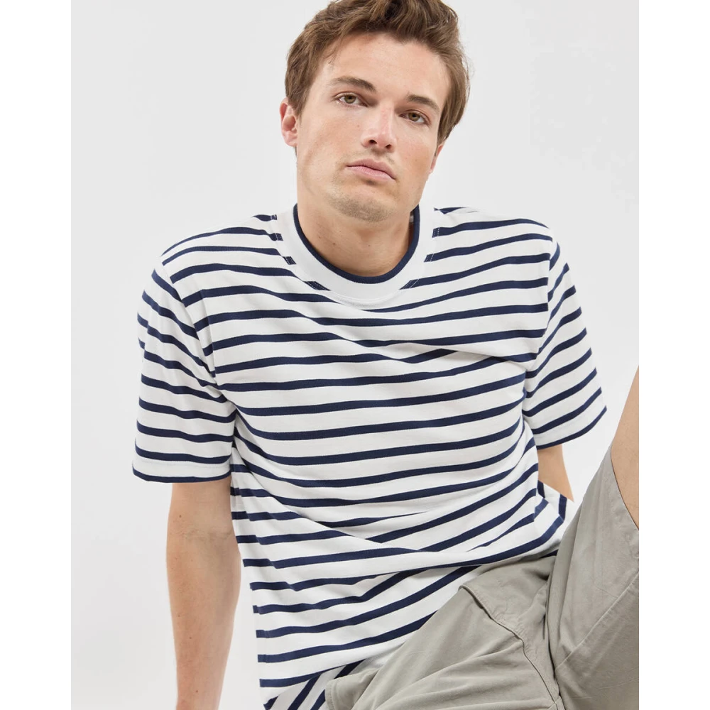 Armor-Lux Gestreept T-shirt met korte mouwen Blue Heren