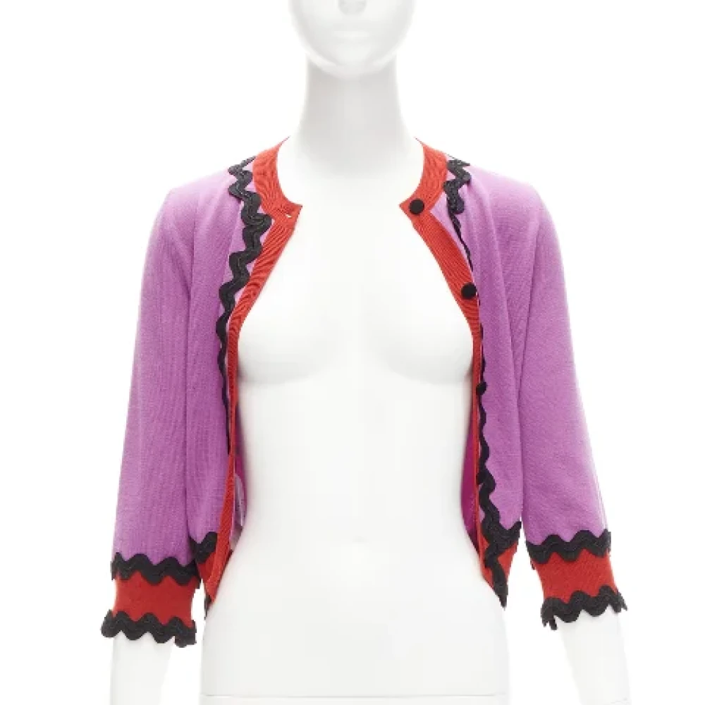 Gucci Vintage Pre-owned Wool tops Purple Dames