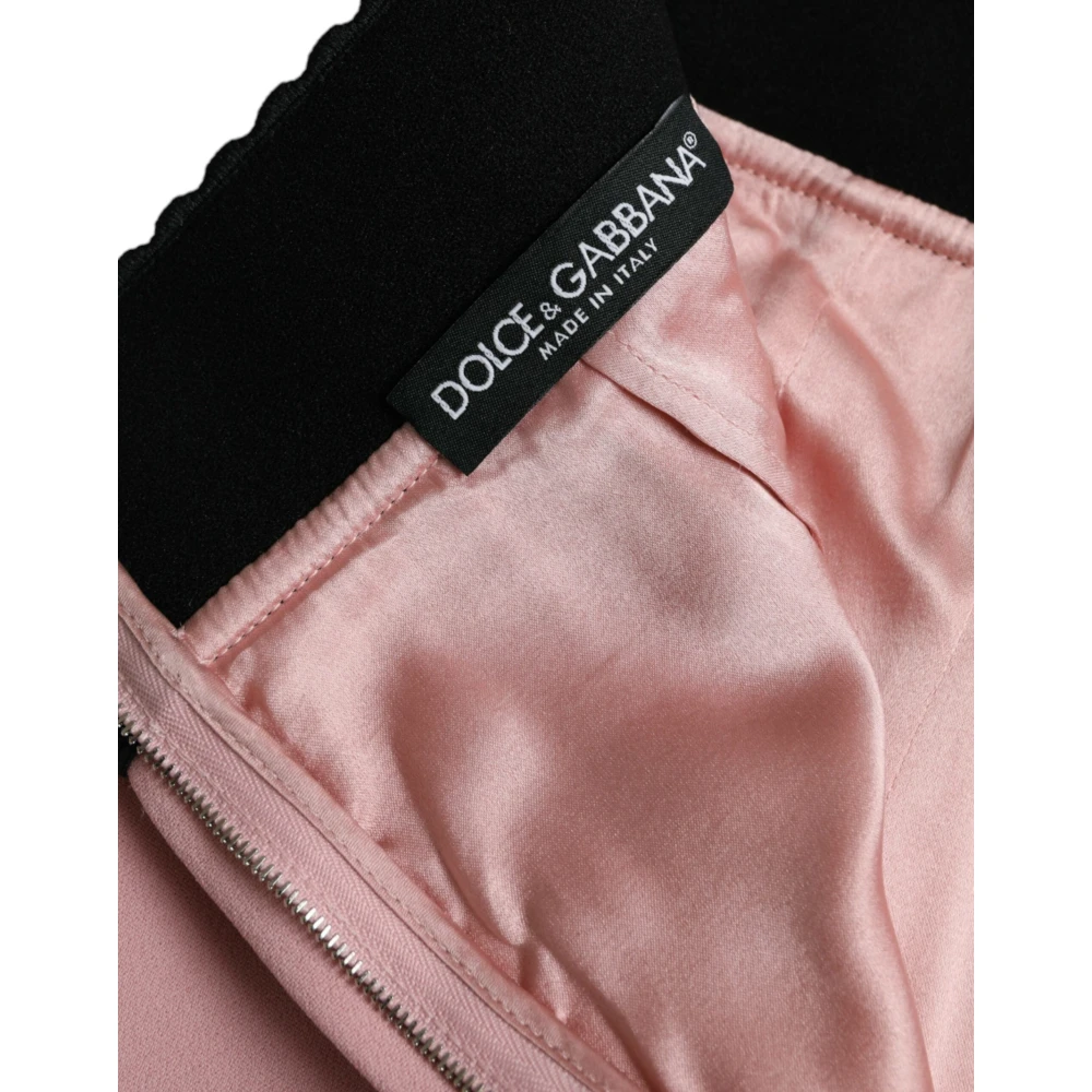 Dolce & Gabbana Elegante roze kokerrok met hoge taille Pink Dames