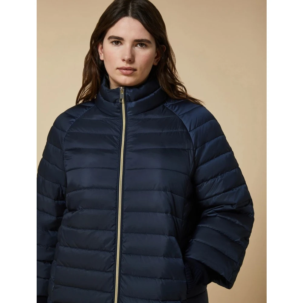 Marina Rinaldi Korte Pufferjas met Vegan Vulling Blue Dames