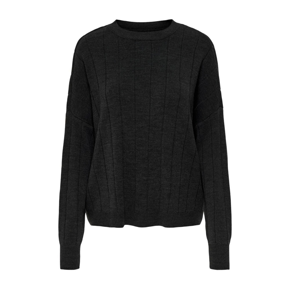 Only Lange mouwen ronde hals trui vrouwen Gray Dames