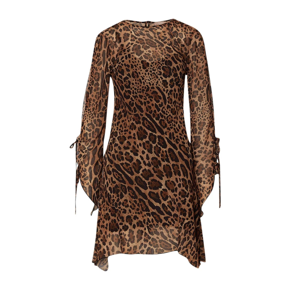 Liu Jo Korte dierenprint tule jurk Brown Dames