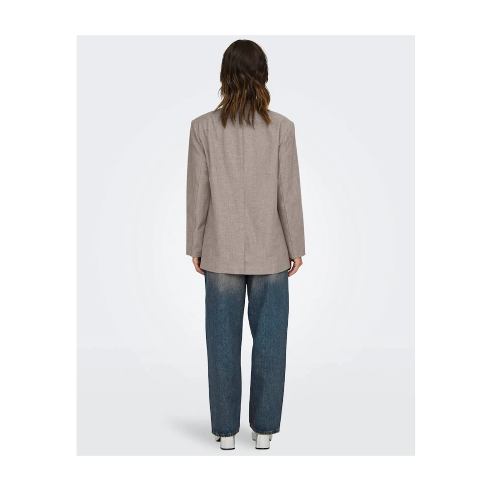 Only Boyfriend Melange Blazer Beige Dames