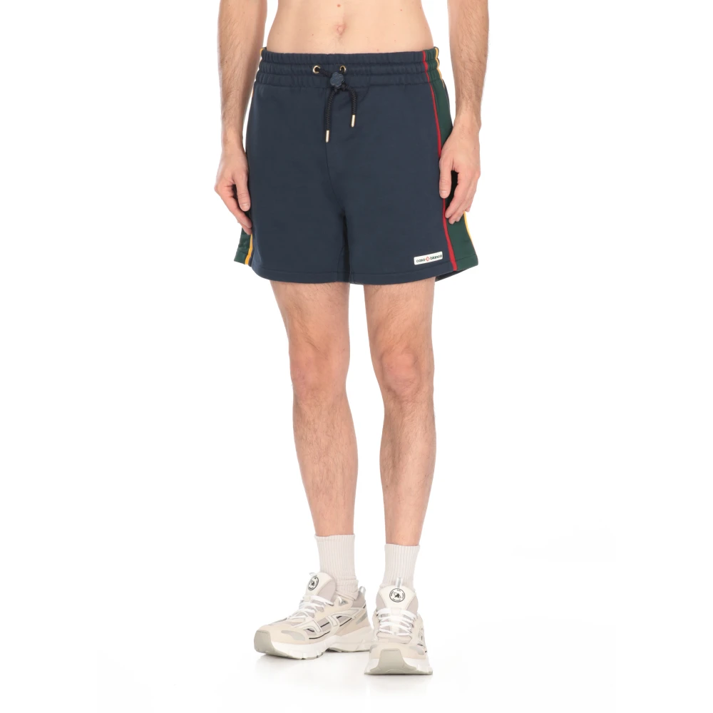 Casablanca Blauwe Katoenen Shorts met Koord Blue Heren