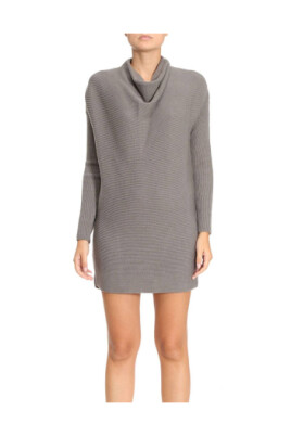 long-sleeve-ribbed-draped-collar-dress