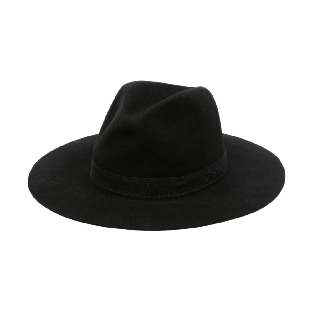 Polo Ralph Lauren Women's Black Wool Fedora Hat