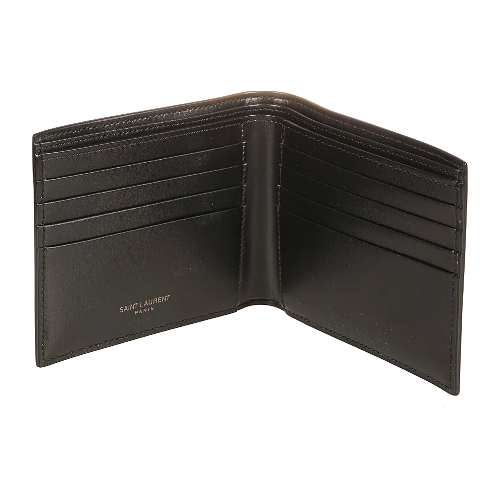 Saint Laurent Zwarte Portemonnees YSL PFU Tiny Black Heren
