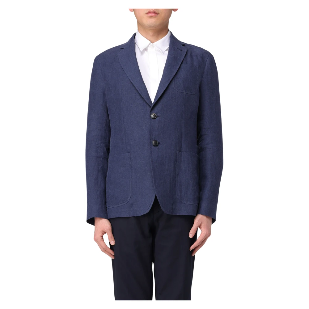 Giorgio Armani Stijlvolle jas voor mannen en vrouwen Blue Heren