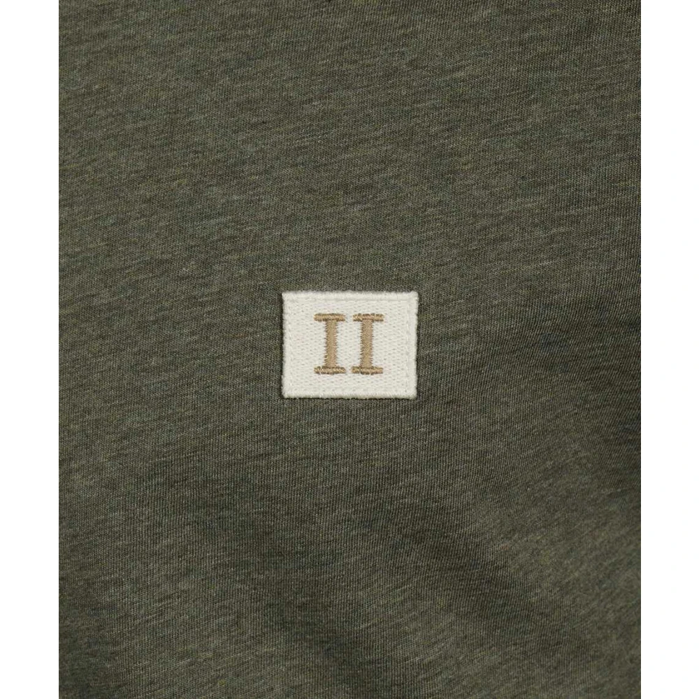 Les Deux Katoenen Logo T-shirt Green Heren
