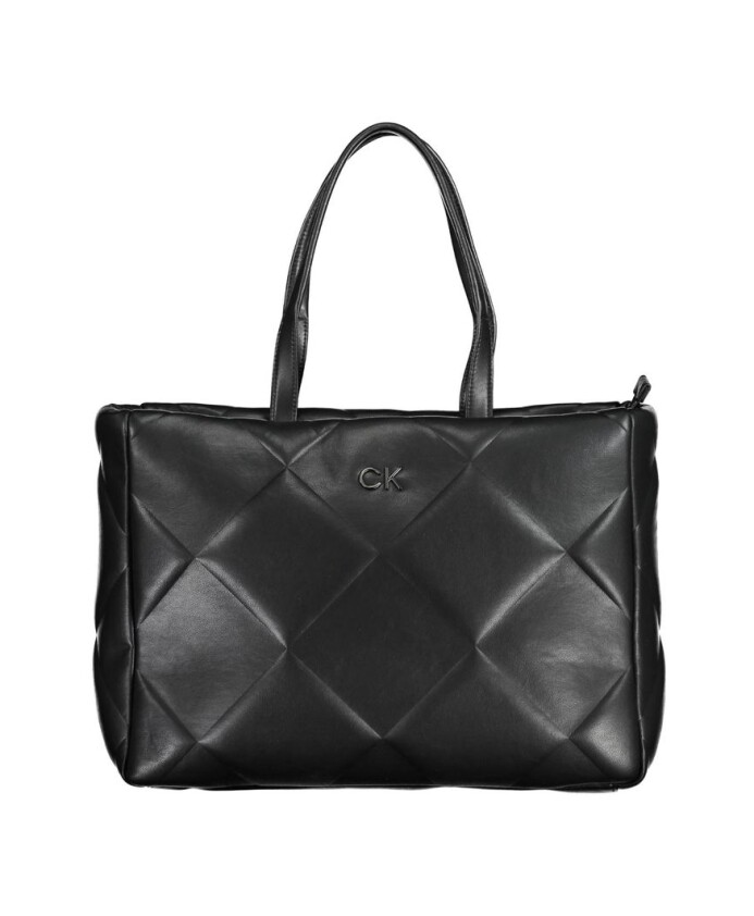 sac-a-main-en-polyester-noir-avec-logo