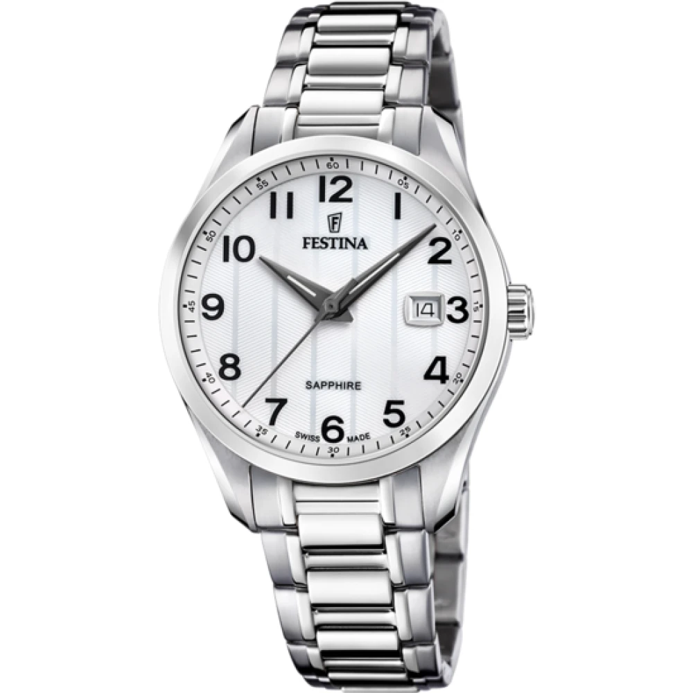 Festina, Armbanduhr, Swiss Made, Silber, (Analoguhr, 38 mm) - Bild 2