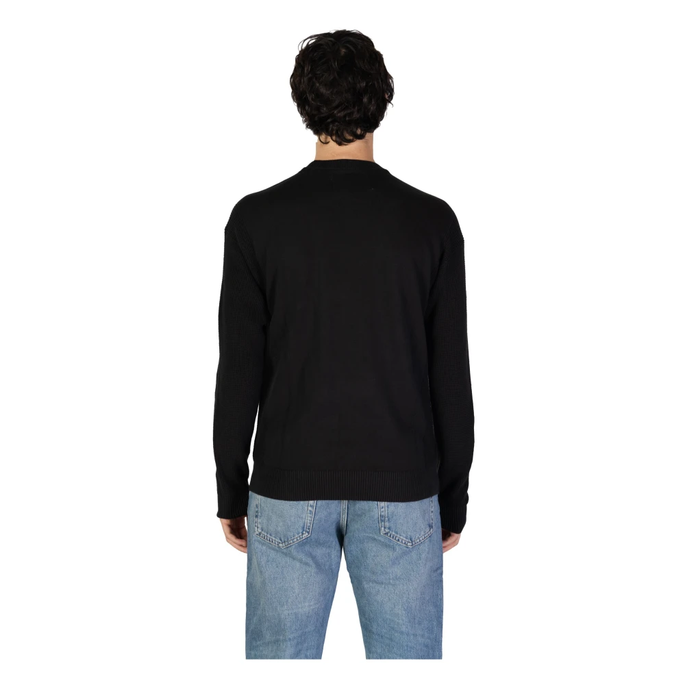 Calvin Klein Jeans Heren Katoenen Trui Collectie Herfst Winter Black Heren