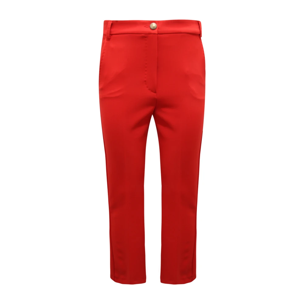 Max Mara Women's Red Virtual Trousers - Slim-Fit Trousers - Xs - Trousers