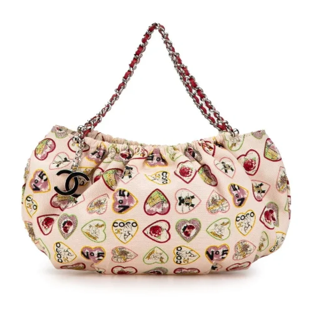 Chanel Vintage Pre-owned Canvas handbags Pink Dames