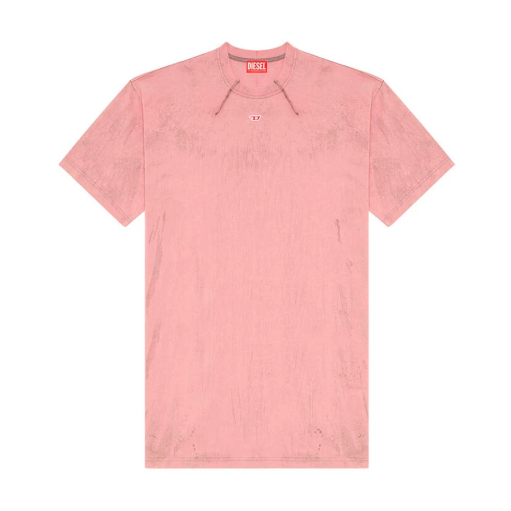 Diesel Marmer Spinrag T-shirt Pink Heren