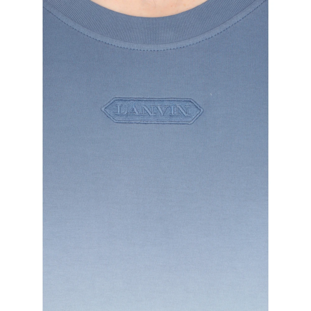 Lanvin Gradient Effect T-shirt en Polo Blue Heren