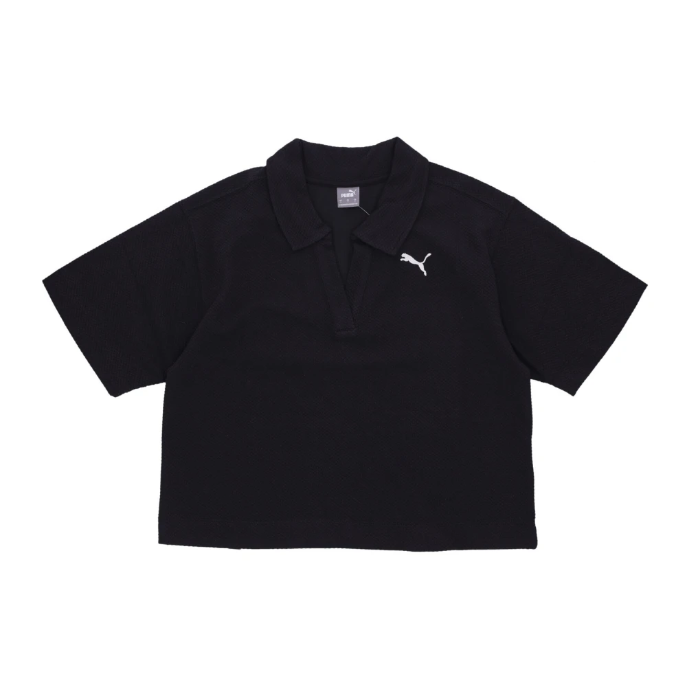 PUMA Svart kortärmad polotröja Black, Dam