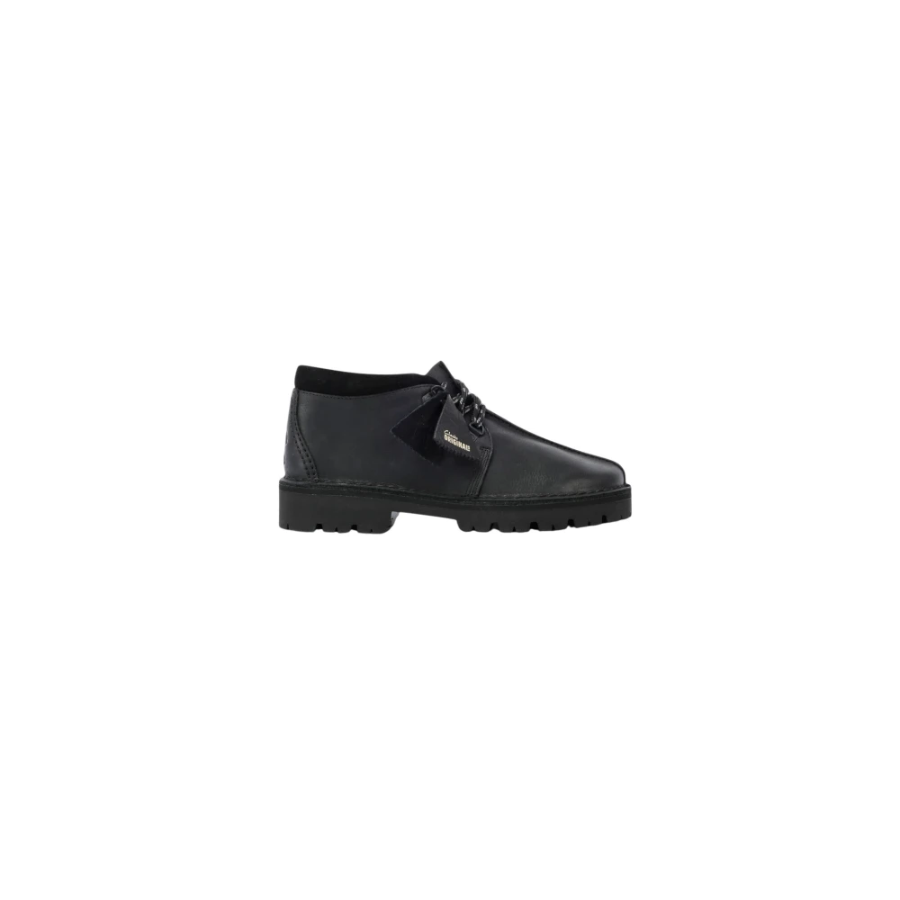 Clarks Trek Hike Svart Läder Skor Black, Herr