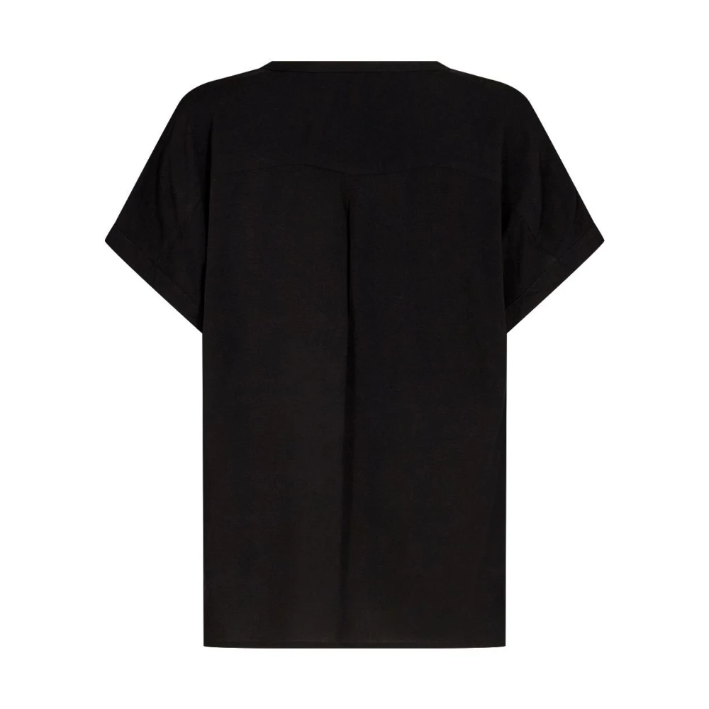 Soyaconcept V-hals shirt met korte mouwen Black Dames