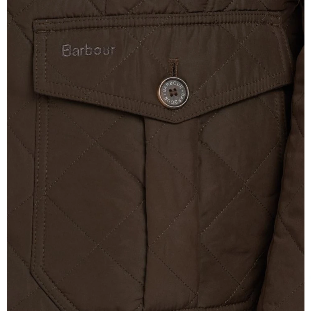 Barbour Quilted Jacket met Lutz Style Brown Heren