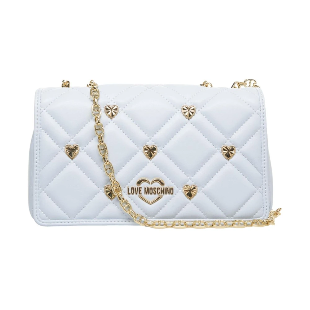 Love Moschino Blauwe Schoudertas met Stud-details Blue Dames
