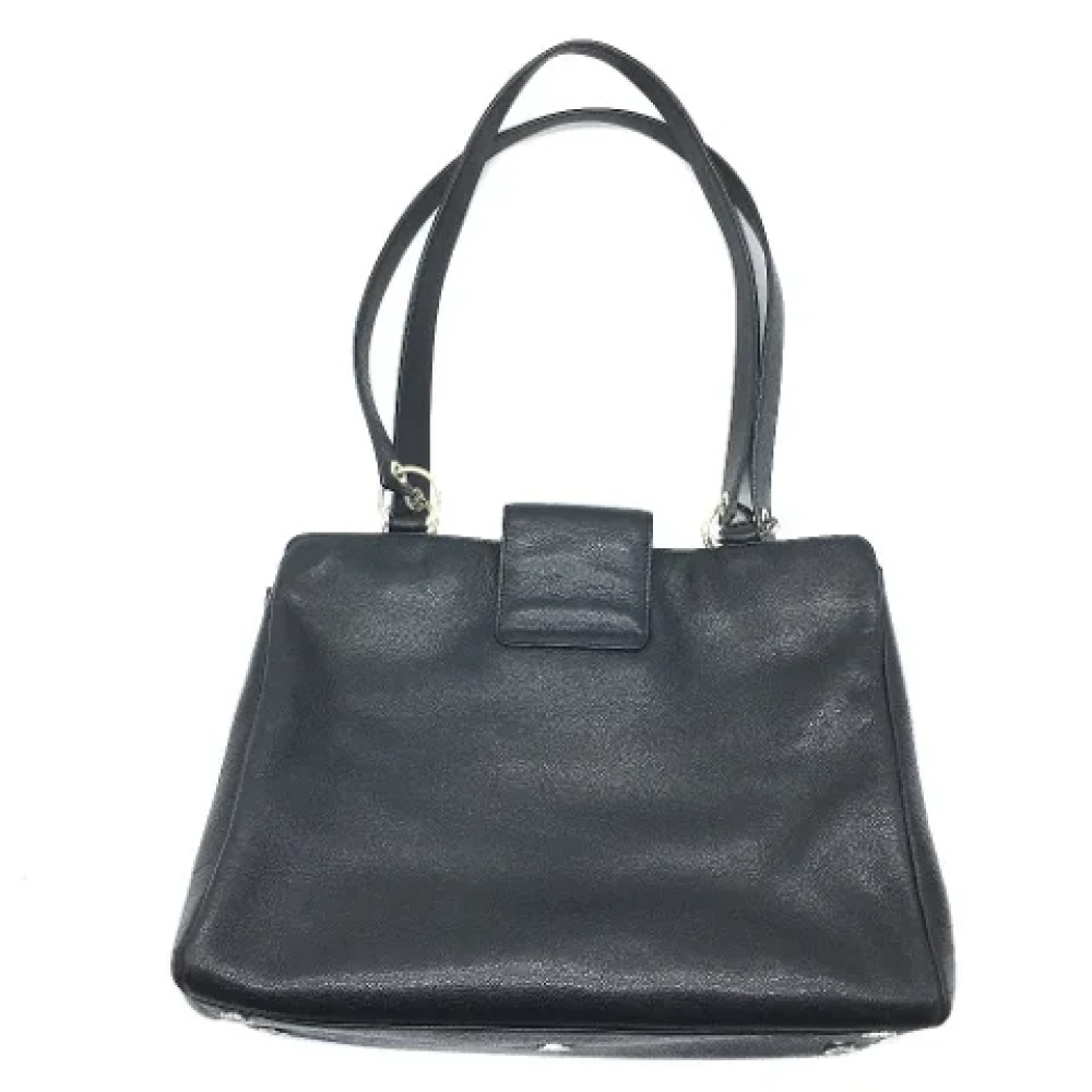 Bvlgari Vintage Pre-owned Leather shoulder-bags Black Dames